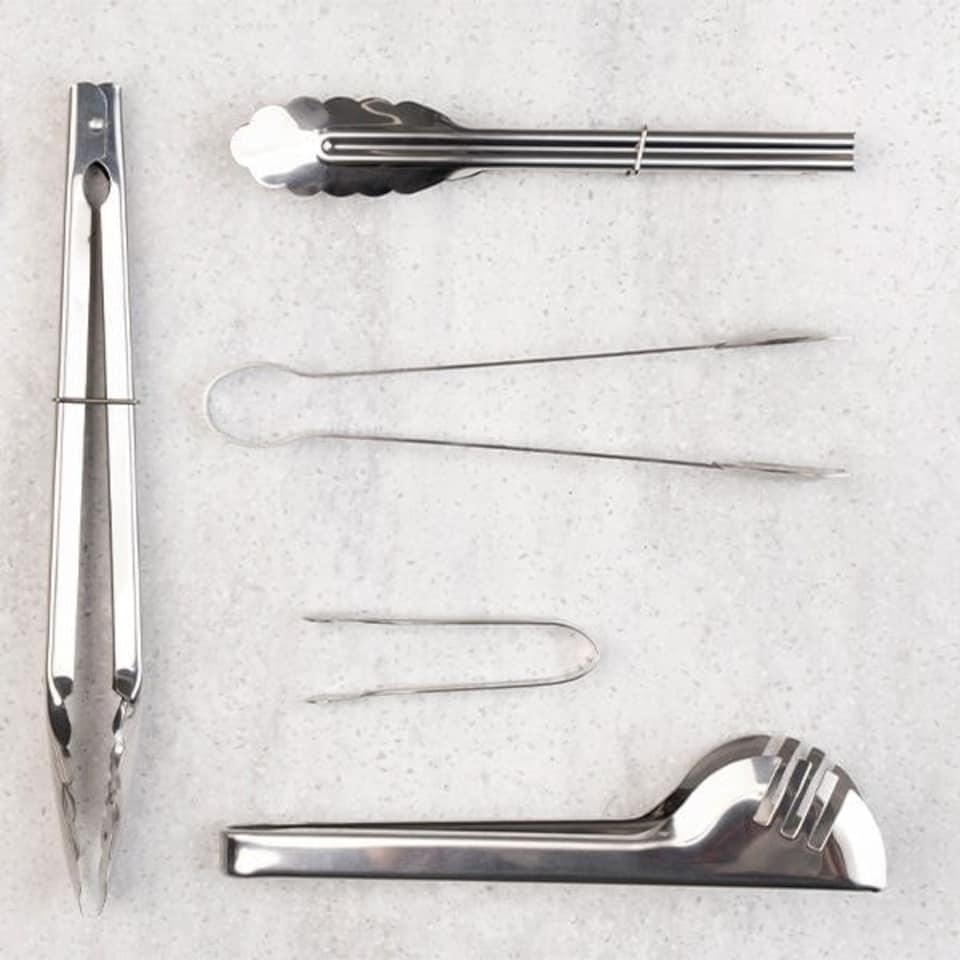image 1 of Just The Thing Stainless Steel Salad Tongs