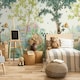 image 2 of Holden Décor Forest Friends Mural Wallpaper - Multicoloured - One Size Multi