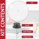 image 2 of SPARES2GO Glass Cookware Lid + Curved Handle Tempered Pan Pot Dish Cover Replacement Kit (30cm)