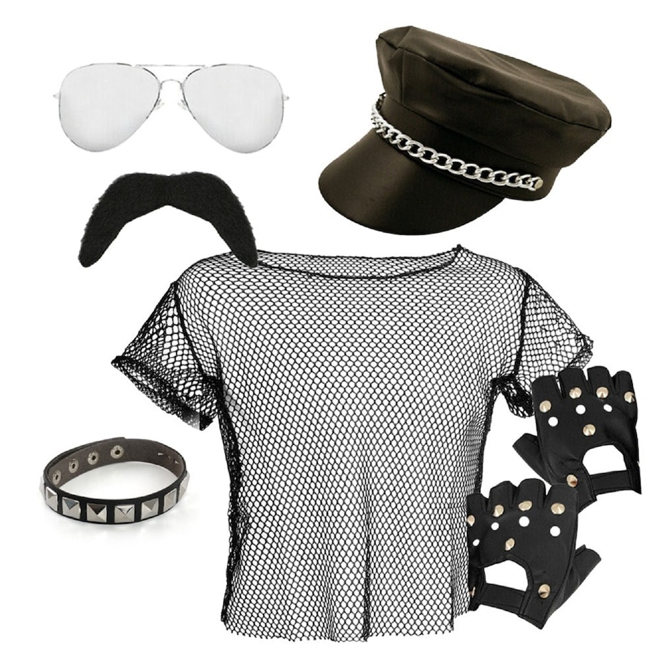 image 1 of YMCA Macho Man Costume Set | Black | S