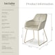 image 6 of Dining Chair Jeane - velvet look, cantilever frame - Set of 2 Cream | Velvet Look Cream/Gold
