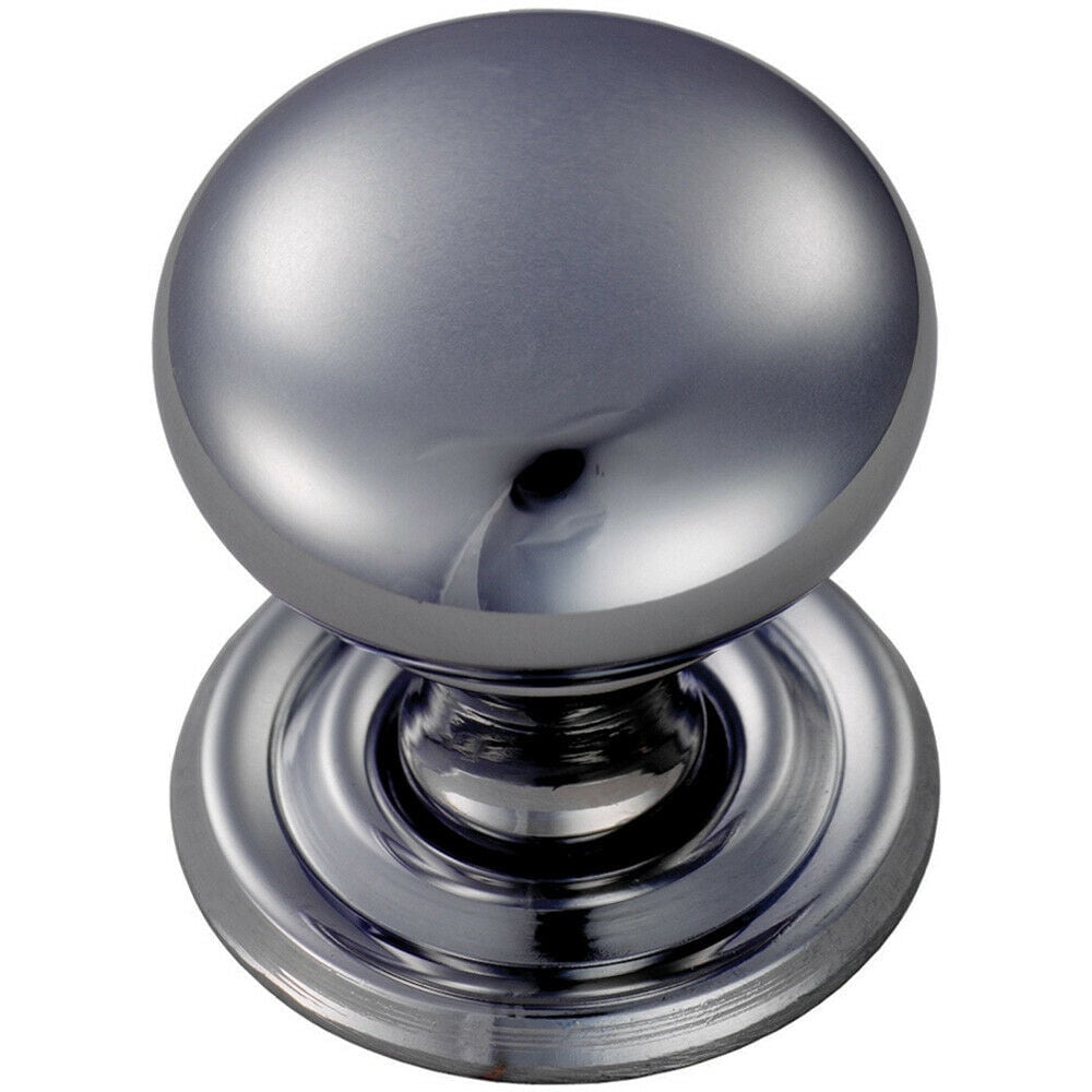 Loops Round Victorian Cupboard Door Knob 32mm Dia Polished Chrome Cabinet Handle