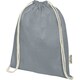 image 3 of Oregon Recycled Cotton Drawstring Bag - Grey - One Size Grey | One Size