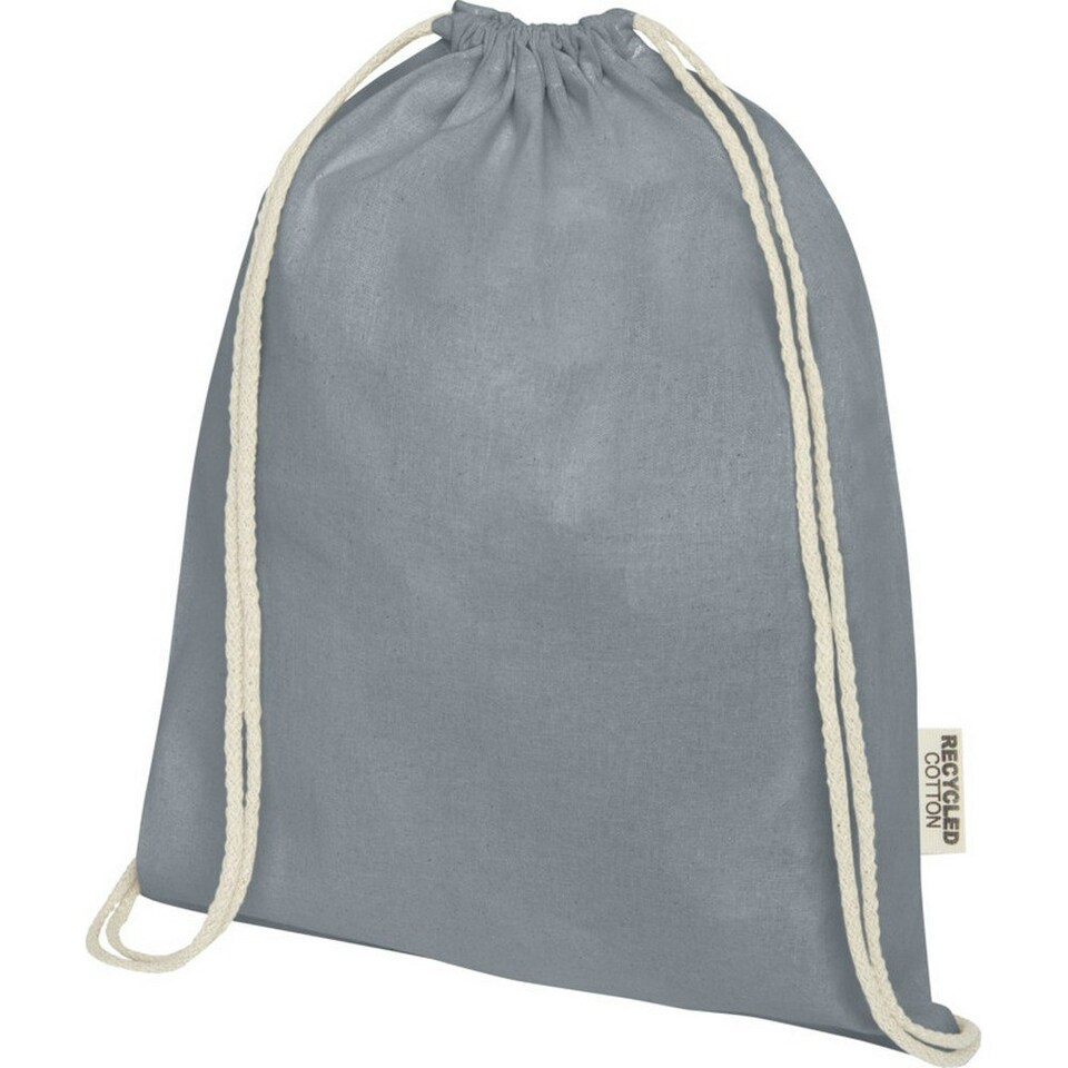 image 1 of Oregon Recycled Cotton Drawstring Bag - Grey - One Size Grey | One Size