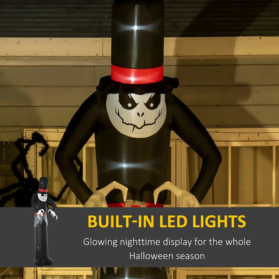 image 1 of Outsunny 10' Inflatable Halloween Ghost Outdoor Decoration Waterproof LED Light