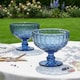 image 3 of Set of 4 Vintage Sapphire Blue Glass Trifle Bowl and Dessert Bowls Wedding Decorations Ideas 300ml | Blue | Sapphire Blue | Medium | 4