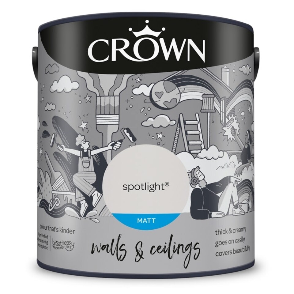 image 1 of Crown Walls & Ceilings Matt 2.5L Spotlight