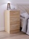 image 2 of Cornwall 3 Drawer Bedside Cabinet in Bardolino Oak (Ready Assembled) | Brown | Bardolino Oak