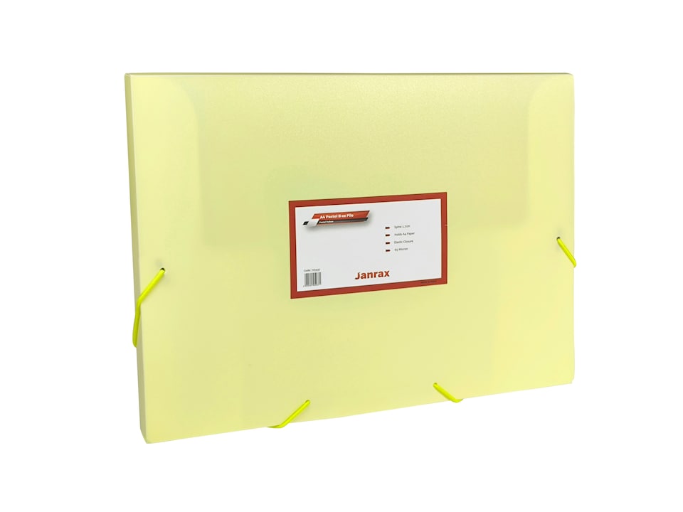 image 1 of Pastel Yellow A4 Elastic Closure Box File