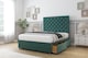 image 4 of Sloomy Mayfair Emerald Plush Divan Bed Base 4 Drawers With 26 Inch Strutted Headboard | Green | Emerald | Super King | 1