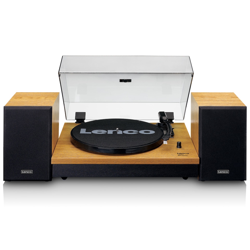 image 1 of LENCO LS-300WD - Turntable with Bluetooth and two separate speakers, wood
