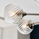 image 5 of Allegra 8 Light Multi Arm Glass Shade Ceiling Pendant Bright Nickel