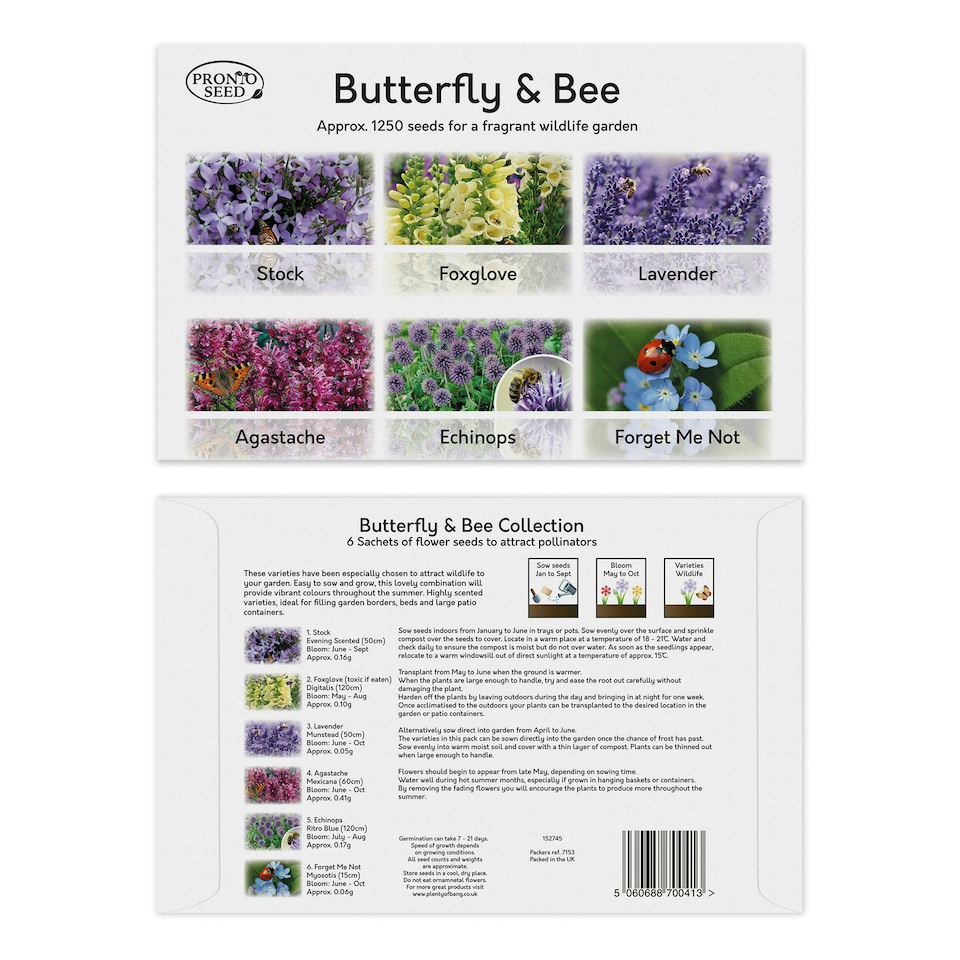 image 1 of Pronto Seed Flower Bumper Pack - 24 Varieties, Over 3,100 Flower Seeds for Beds, Pots and Baskets