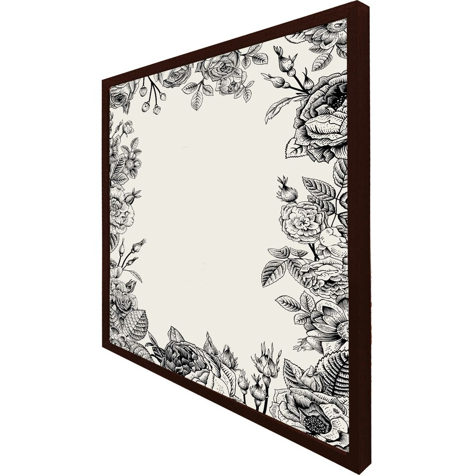 image 1 of Hand drawn roses (Picture Frame) White | S