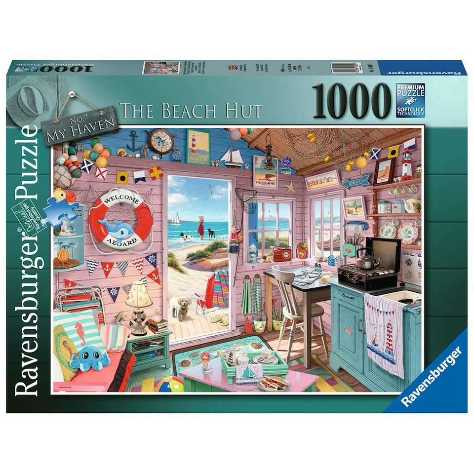 image 1 of Ravensburger My Haven No 7 The Beach Hut 1000 Piece Puzzle