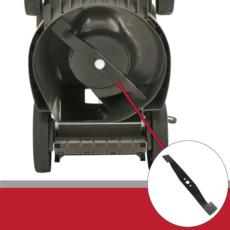 image 1 of SPARES2GO Winged Blade for Mountfield Princess 38 Mower Lawnmower 38cm 15" 181004160/0