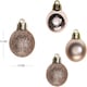 image 2 of 30mm/12Pcs Christmas Baubles Shatterproof Rose Gold,Tree Decorations