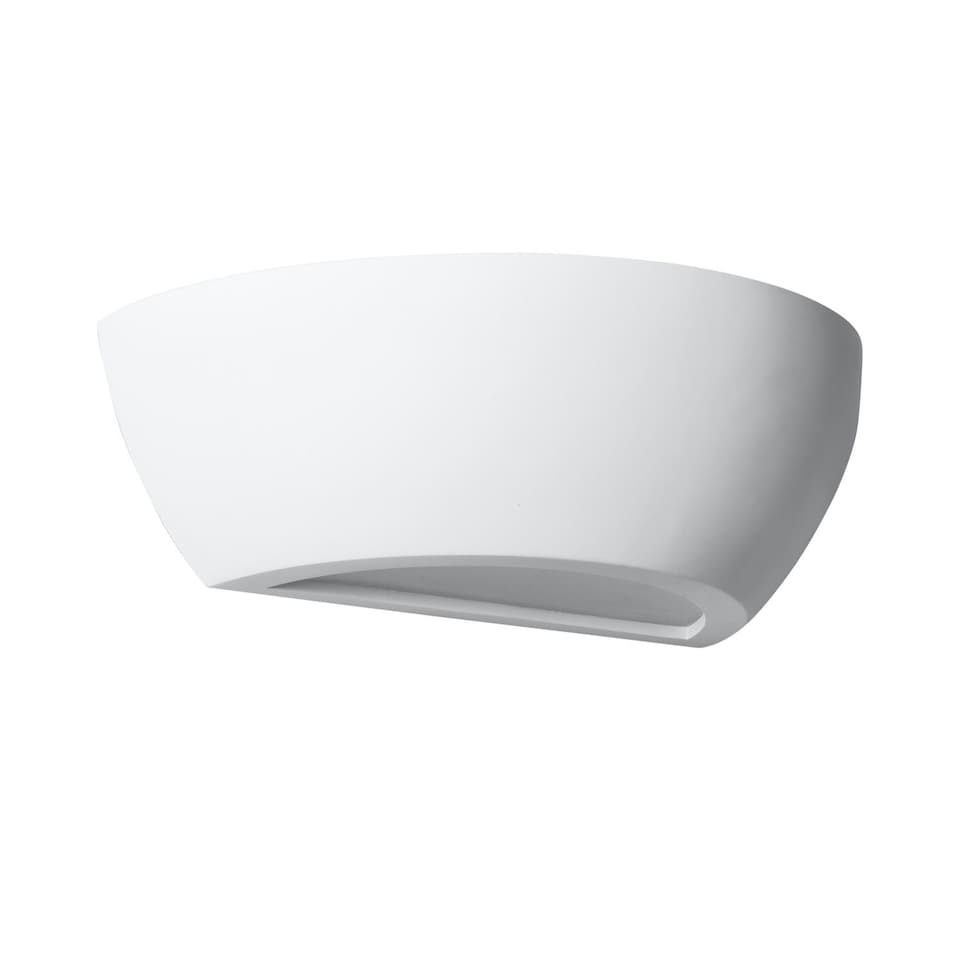 image 1 of Set of 2 Mazzaro - White E14 Plaster Wall Lights | White | 2