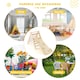 image 6 of COSTWAY 2-in-1 Triangle Climbing Set Wooden Toddler Climbing Triangle Ladder with Ramp
