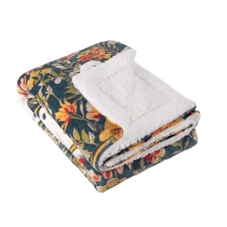 image 1 of Furn Bootanical Sherpa Fleece Throw