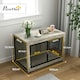 image 7 of PawHut Dog Crate Furniture on Wheels, for Large Dogs 