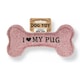 image 1 of History & Heraldry Pre-Personalised Squeaky Bone Dog Toy - Pug