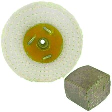 Coarse Sisal Fast Cut Buffing Polishing Mop 4" x 2" 4 Row With Compound 250g