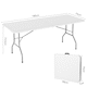 image 8 of 6ft Folding Table heavy duty Outdoor and Indoor use Garden Camping Event Table  White | White | White