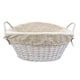 image 1 of White Finish Lined Wash Basket | Grey | Grey
