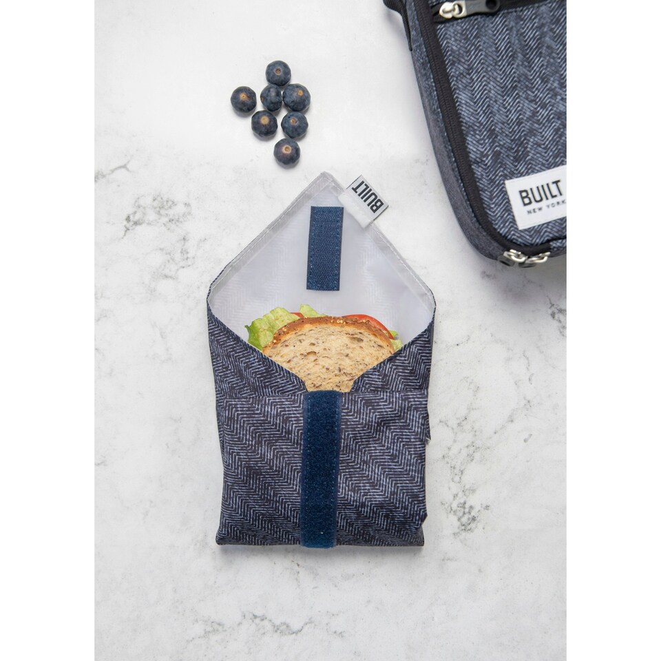 image 1 of Built Reusable Antimicrobial Sandwich Wrap White
