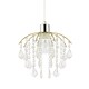 image 1 of Traditional Waterfall Pendant Shade with Clear Acrylic Droplets and Gold Frame | Gold
