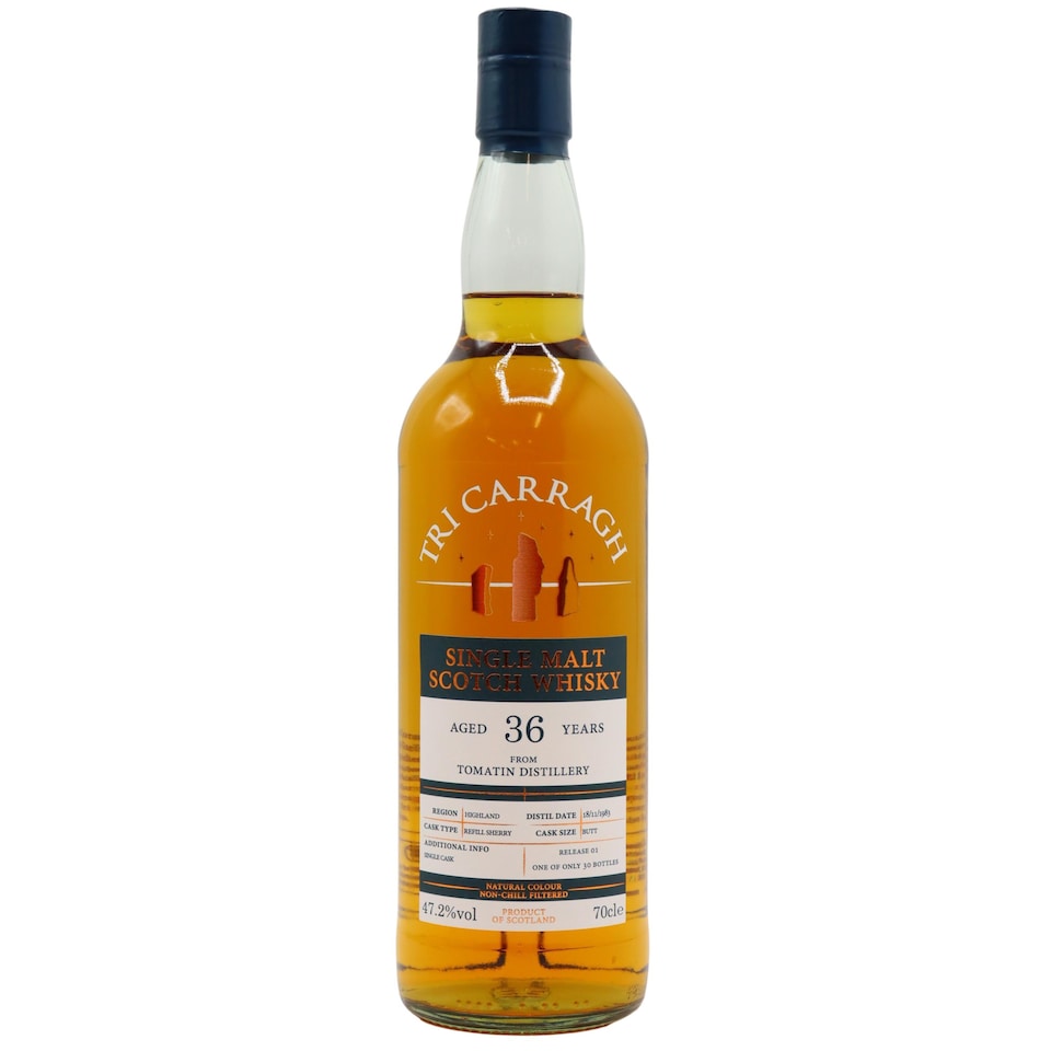 Tomatin - Tri Carragh - Single Cask No.  Refill Sherry Butt 1986 36 year old Whisky