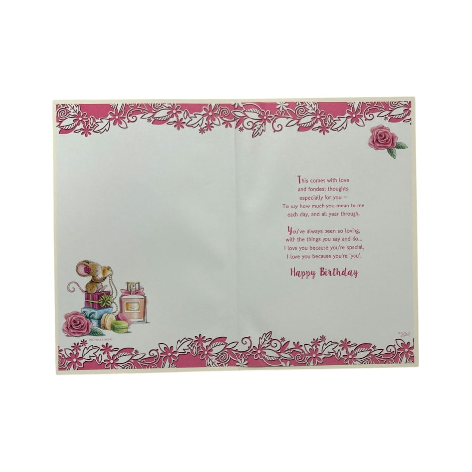 image 1 of One I Love Female Mice And Perfume Design Birthday Card