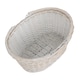 image 3 of Medium White Swing Handle Wicker Shopping Basket | White | White | M