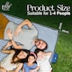 image 6 of Pelle & Sol Blue Picnic Blanket Waterproof 200x140cm