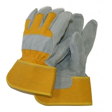 Town & Country Mens Suede Gloves - Grey/Mustard - One Size