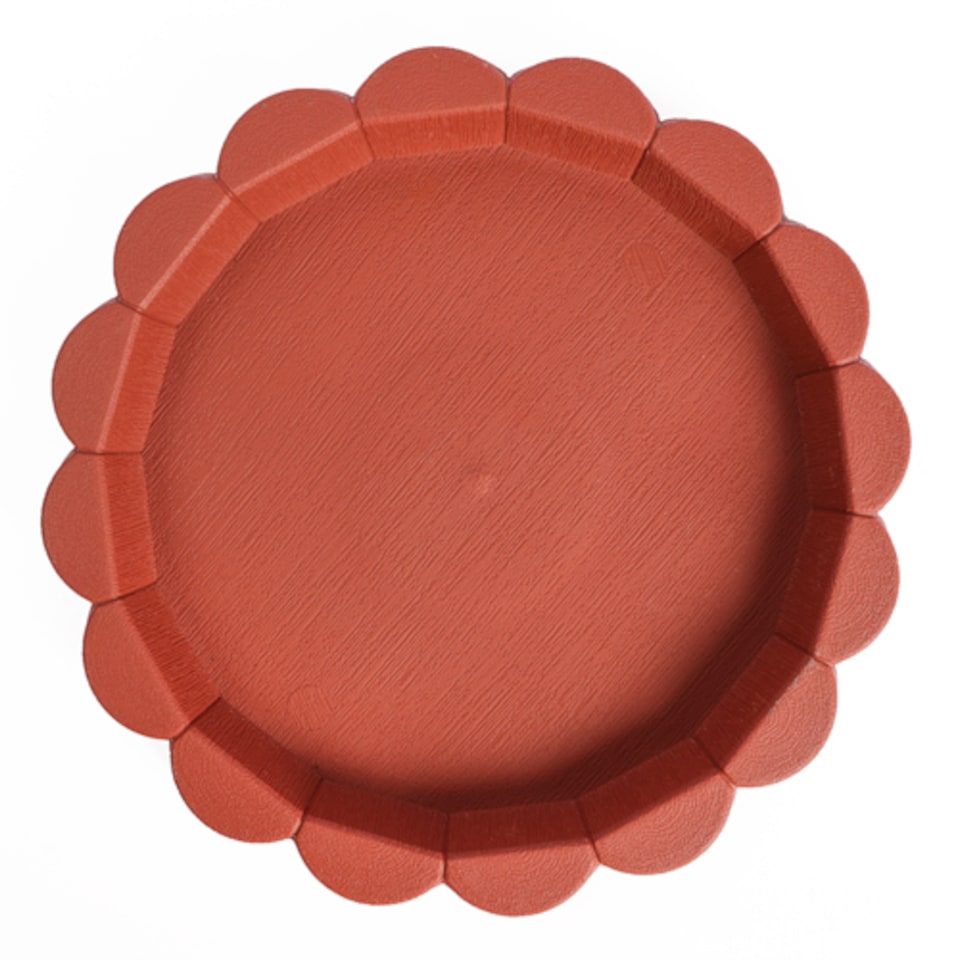 For the Love Of Gardening Medium Crimp Saucer 24cm | Orange | Brick | M | 1