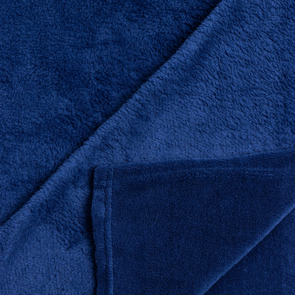 image 1 of BHS Microfleece Throw, Navy