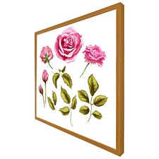 Roses & leaves (Picutre Frame) Brown | Oak | M