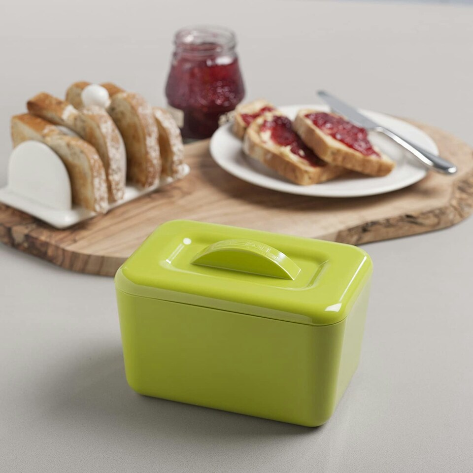 image 1 of Zeal Melamine Insulated Butter Dish with Lid Green | Lime