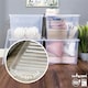 image 3 of Wham Crystal 5 x 80L Stackable Plastic Storage Boxes with Lids Clear