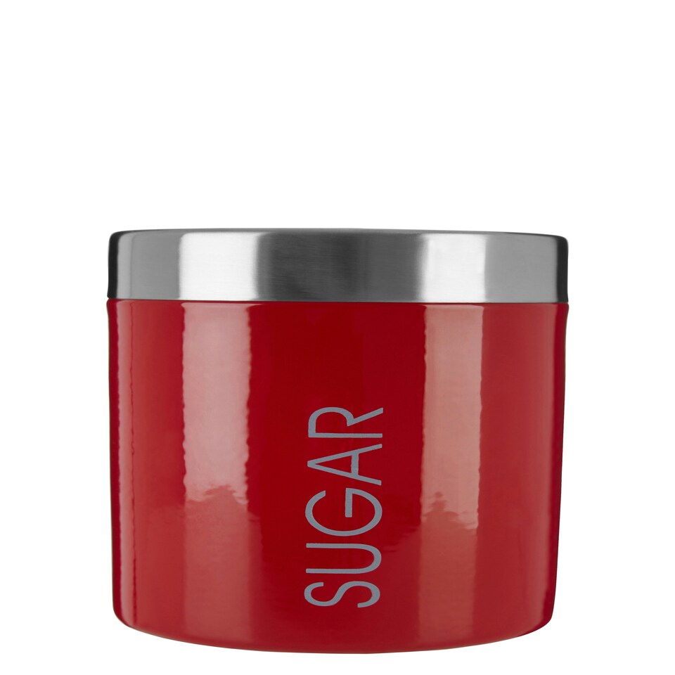 image 1 of Maison by Premier Red Enamel Sugar Canister