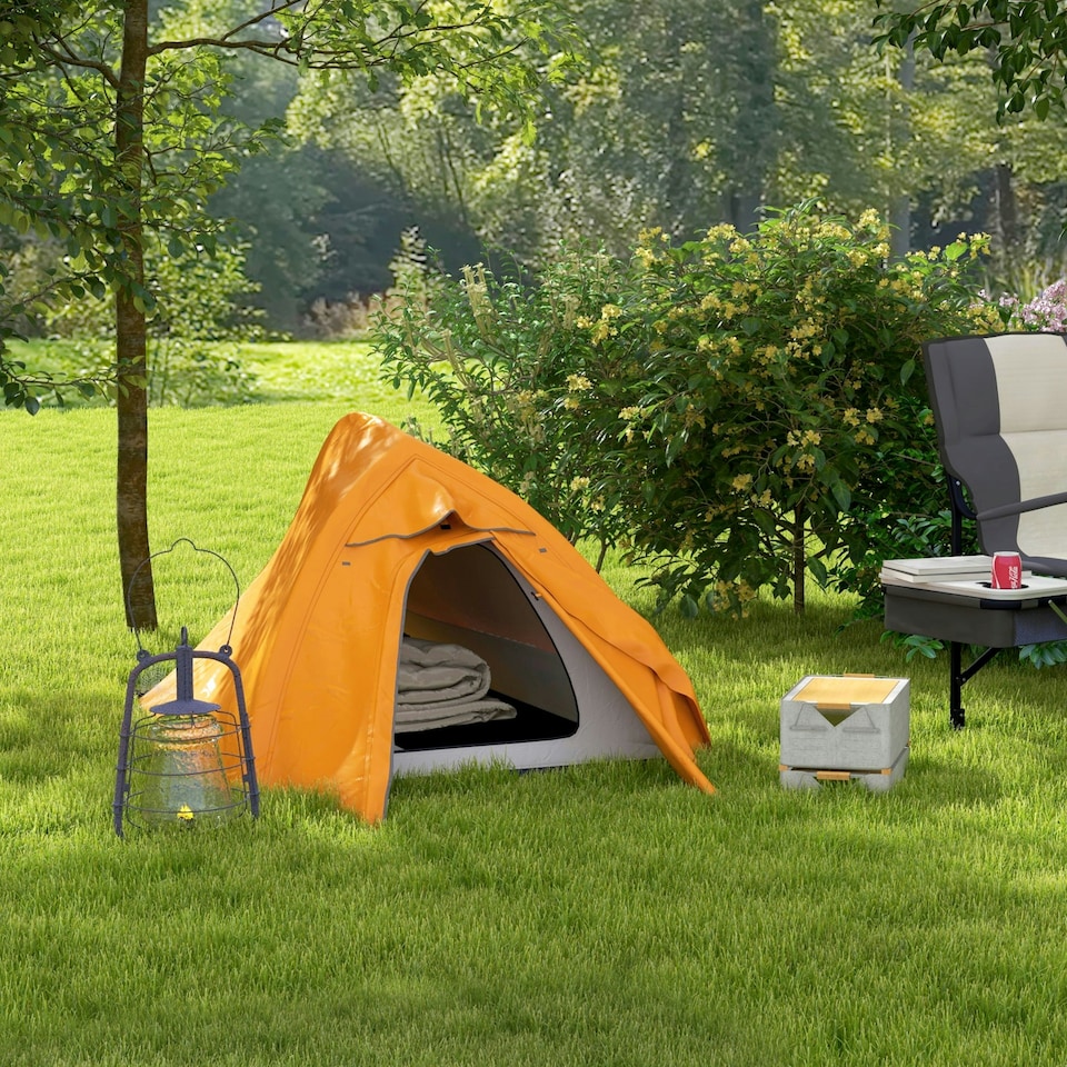 image 1 of Outsunny Double Layer Camping Tent for 1-2 Man, 2000mm Waterproof, Green