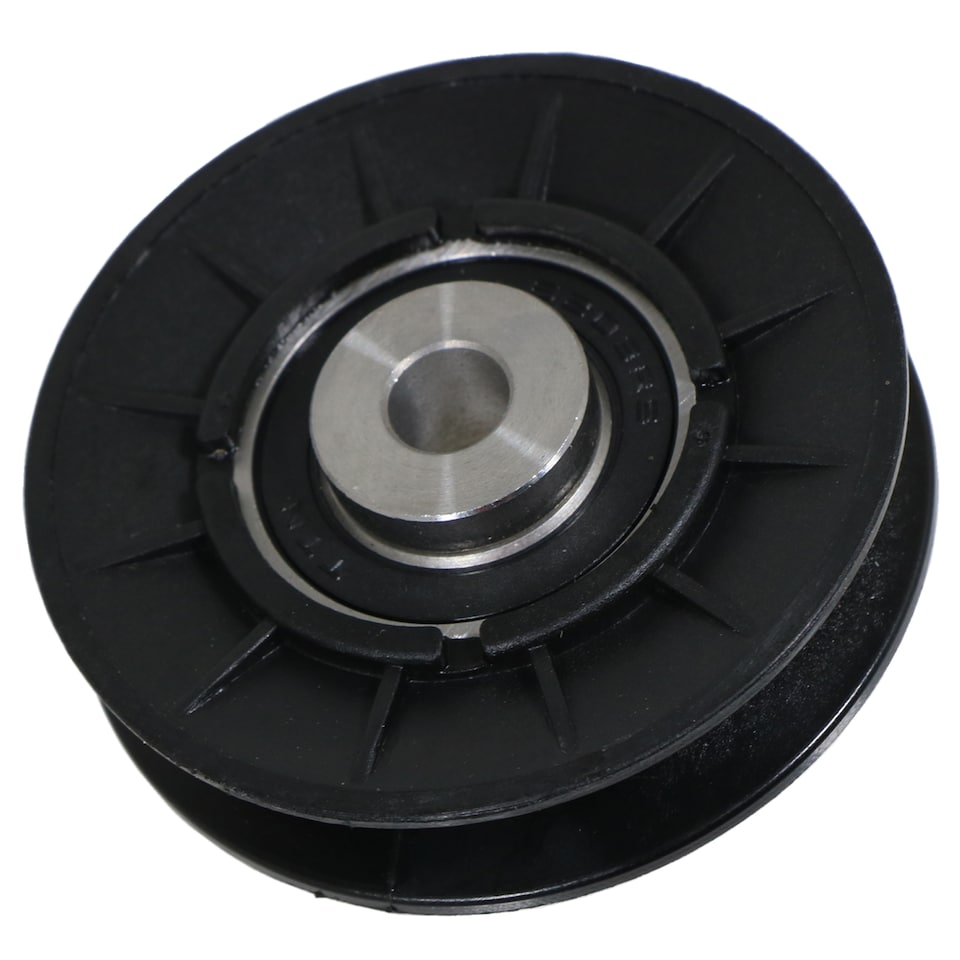 image 1 of SPARES2GO Idler Pulley V for John Deere G110 L100 L110 L118 L120 L130 Lawnmower