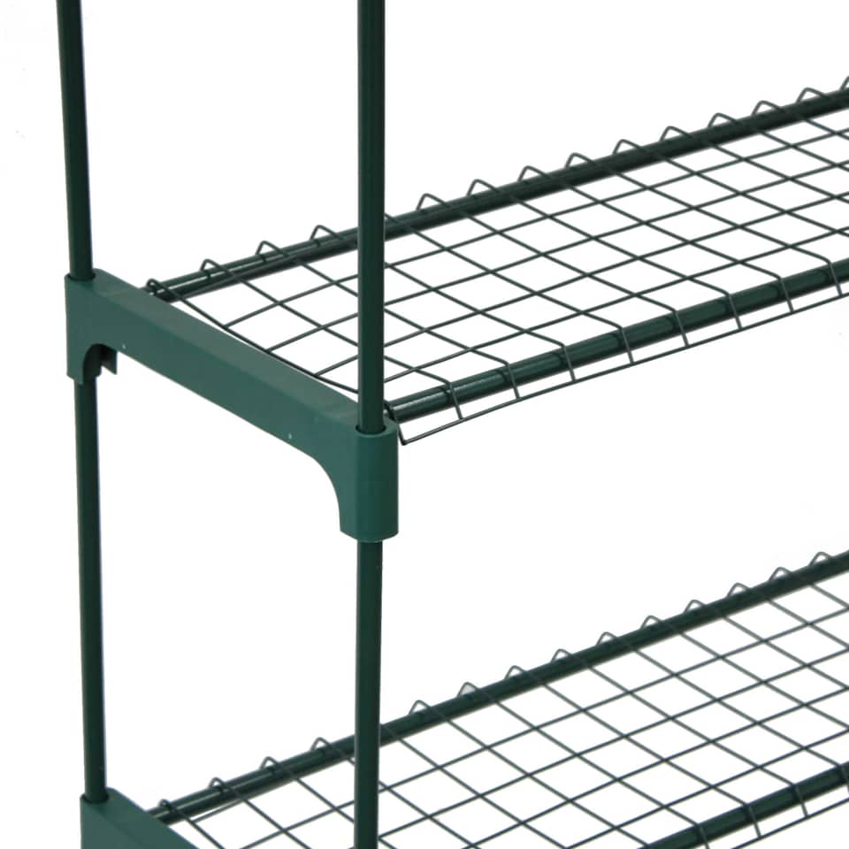 image 1 of Double Pack Flower Staging Display Greenhouse Racking Shelving