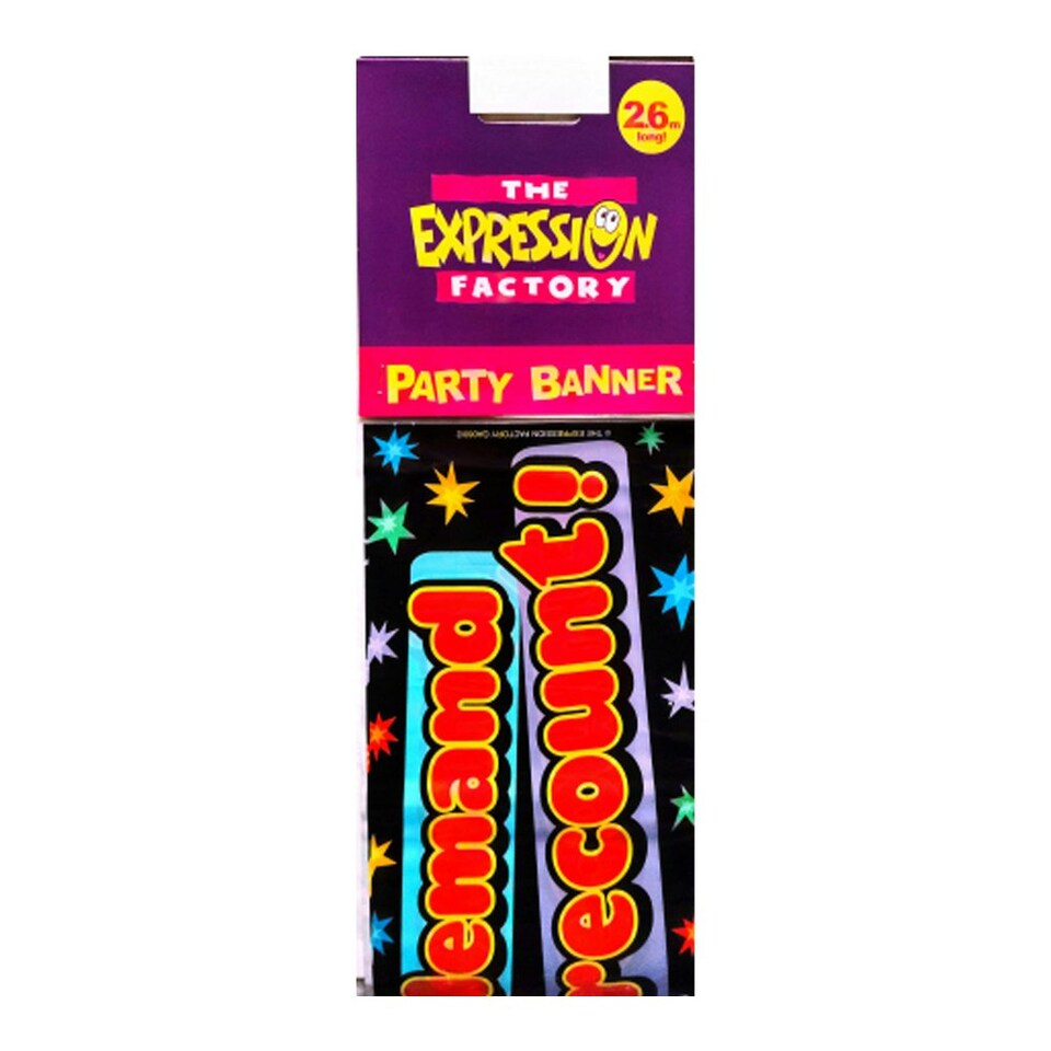 The Expressions Factory I Demand A Recount! Banner - Multicoloured - One Size