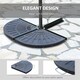 image 3 of Outsunny 2pc Flabelliform Parasol Base Resin Umbrella Weights w/ Handles Bronze