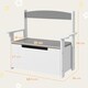 image 7 of AIYAPLAY 2 in 1 Toy Box for Kids with Safety Lid for Bedroom, Nursery Grey | 68.5L x 34W x 58Hcm