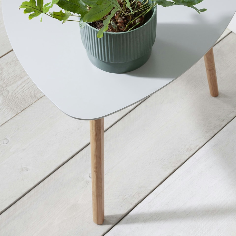 image 1 of Malme Side Table Occasional Large in Chalk Grey and Natural Pine Grey | Light Grey