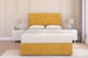 image 1 of Sloomy Highbury Mustard Plush Divan Bed Base 2 Drawers Same Side With 26 Inch Strutted Headboard | Gold | Mustard | King | 1